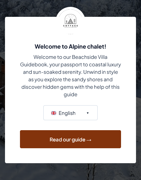 Alpine chalet custom branding example
