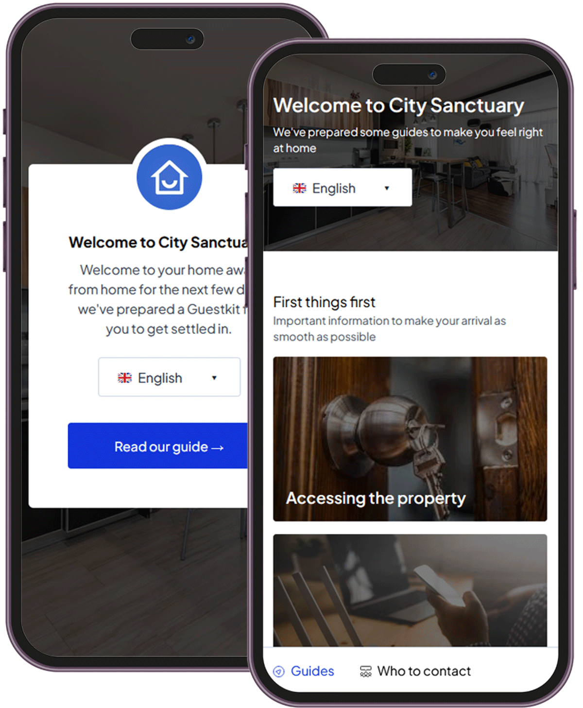 Guestkit's property editor interface, and guest-facing app interface